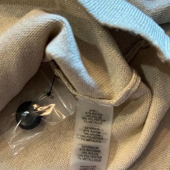 KARL LAGERFELD gold women's sweater size L new without tags - Picture 8 of 8